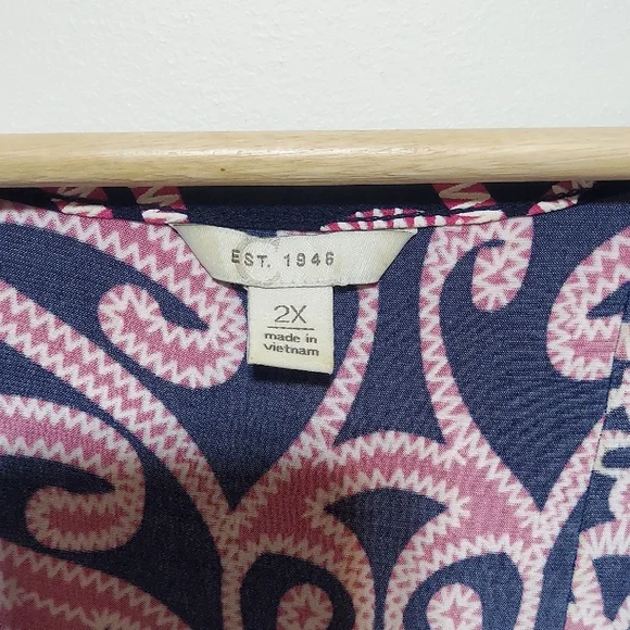 C Est. 1846 Chic Black and Pink Patterned Midi Dress - Picture 2 of 5